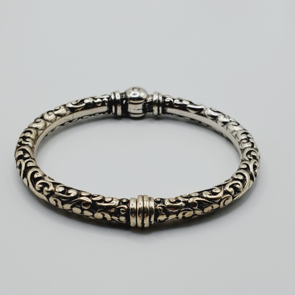 Vintage silver clamp Bracelet scrolls detailed Brighton ? Very nice! - Picture 3 of 7